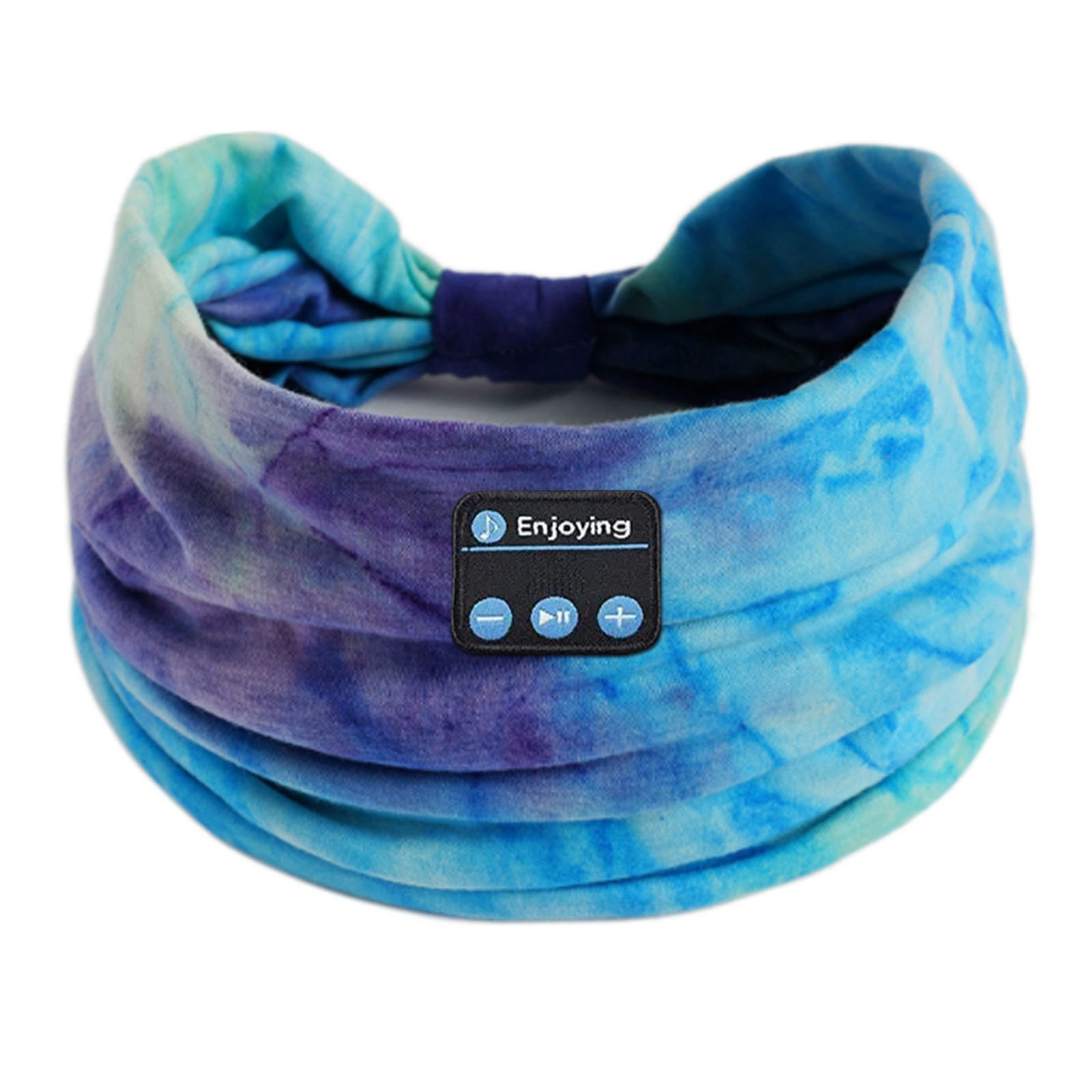 Bluetooth-Kopfhörer, Sport, Schlafen, Stirnband, elastisch, kabellose Kopfhörer, Musik, Augenmaske, kabelloses Headset, Boho-Stirnband, Yoga, Arbeit: Weiß