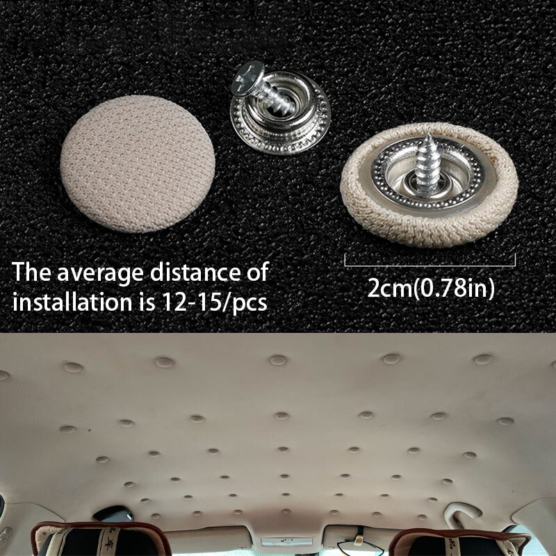 Tornillo de reparación de techo de coche, 40 Uds., Clip de tela para techo Interior de coche, remache de fijación, accesorios universales de reparación de techo de coche de 2cm