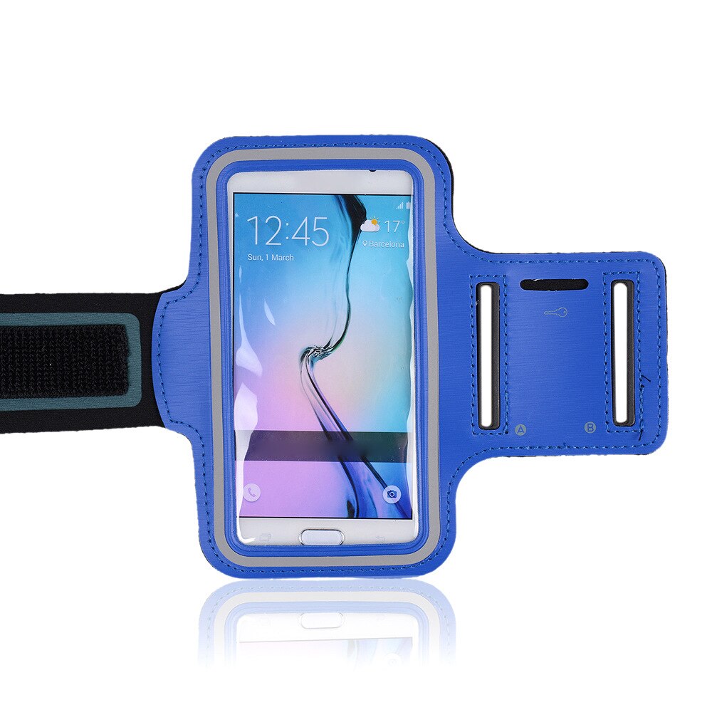Telefon armbånd til huawei honor 20 lite 6.3 "/ honor 10 lite gym taske løbearm bånd udendørs bælte cover sport vandtæt etui: Mørkeblå
