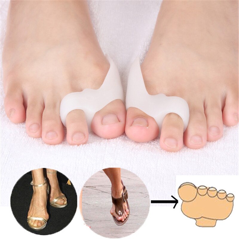 Silicone Gel Bunion Toe Corrector Orthotics - 1 Pair, Flexible Straightener Separator For Pain Relief