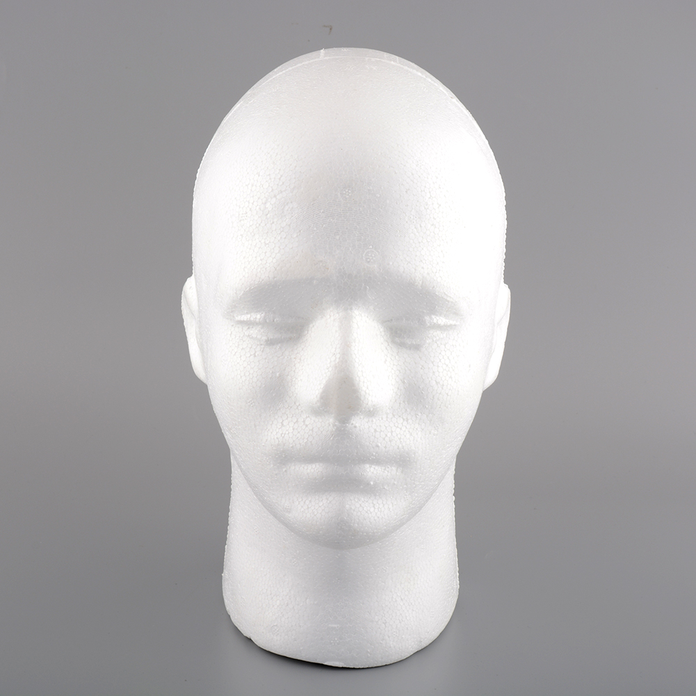 Man Styrofoam Foam Oefenpop Head Stand Mannequins Model Pruik Bril 54 cm Oefenpop Hoofd Model Glazen Display Stand