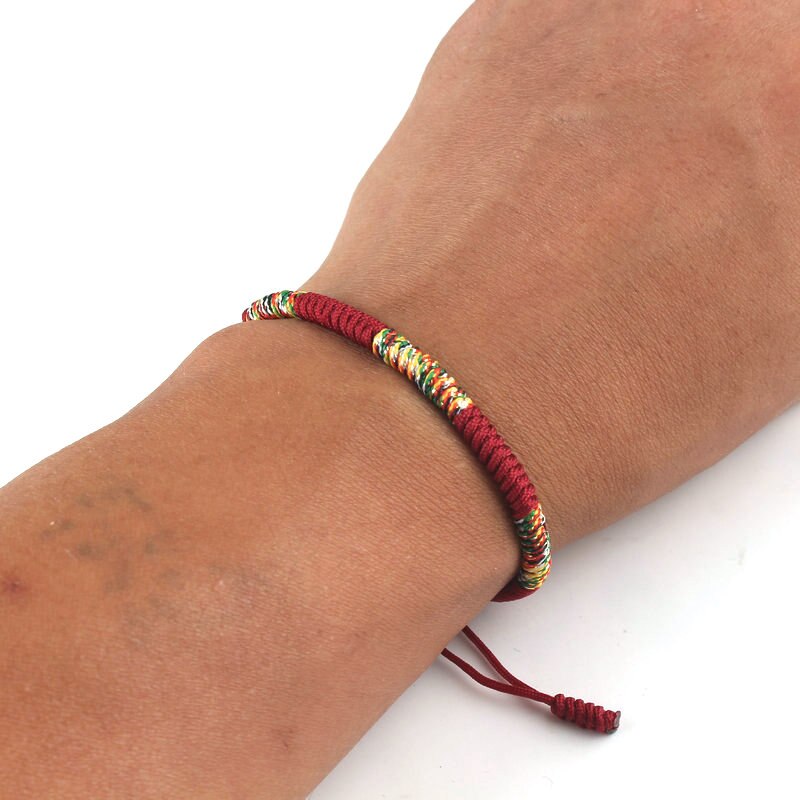 Tibetischen Buddhismus Glück Armbinde unisex Geflochtene Einstellbare König Kong Knoten rot Schnur Armbänder für Männer Frauen Paar Pulsera