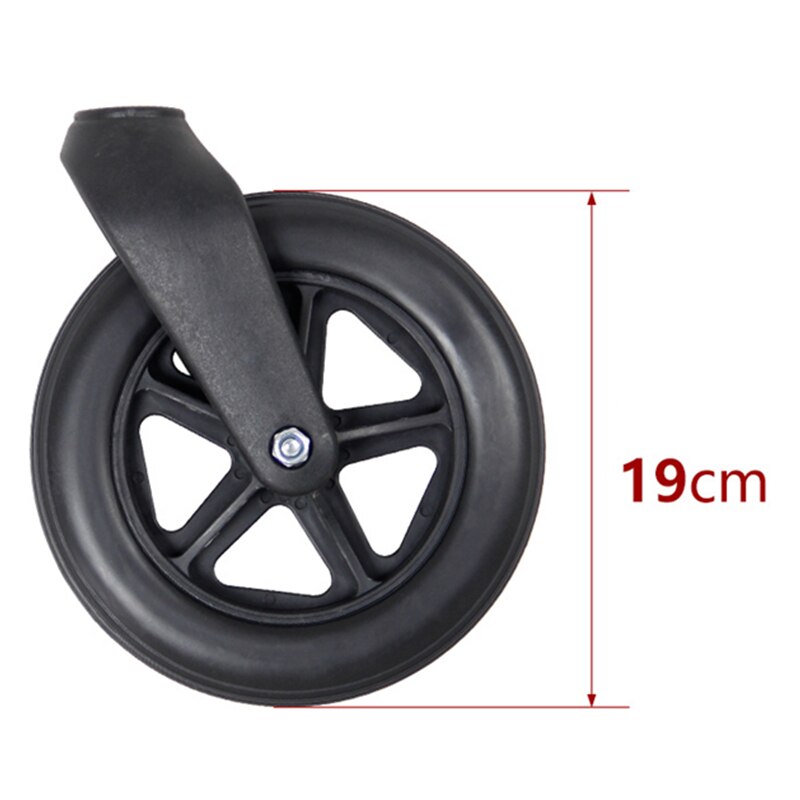 JayCreer 6 Inch ,7 Inch,8 Inch Wheel Replacement With Fork For Wheelchairs, Rollators, Walkers And More: Black-8 Inch