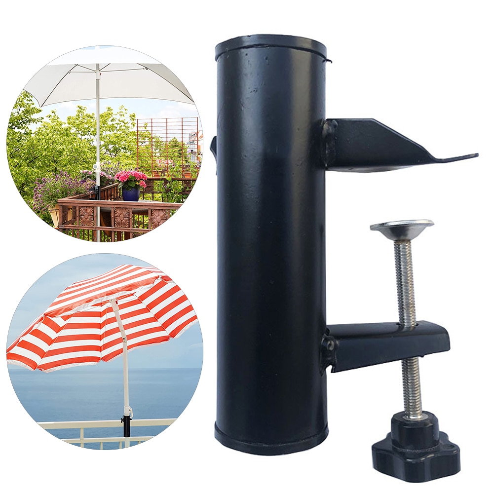 Parasol Holder for Square Balcony Railing Patio Umbrella Support Stand Bracket