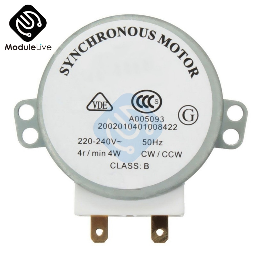 AC 220V-240V 50Hz Synchronous Motor CW/CCW Microwave Turntable Turn Table TYJ50-8A7 DShaft 4 RPM VEJ20 P20 Tools