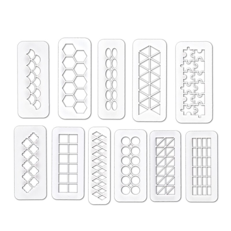 3PCS/Set Square Geometric Cutters Fondant Cookie Cake Mold Cutter Chocolate Mold Cake Decorating Cake Baking Tools for Christmas