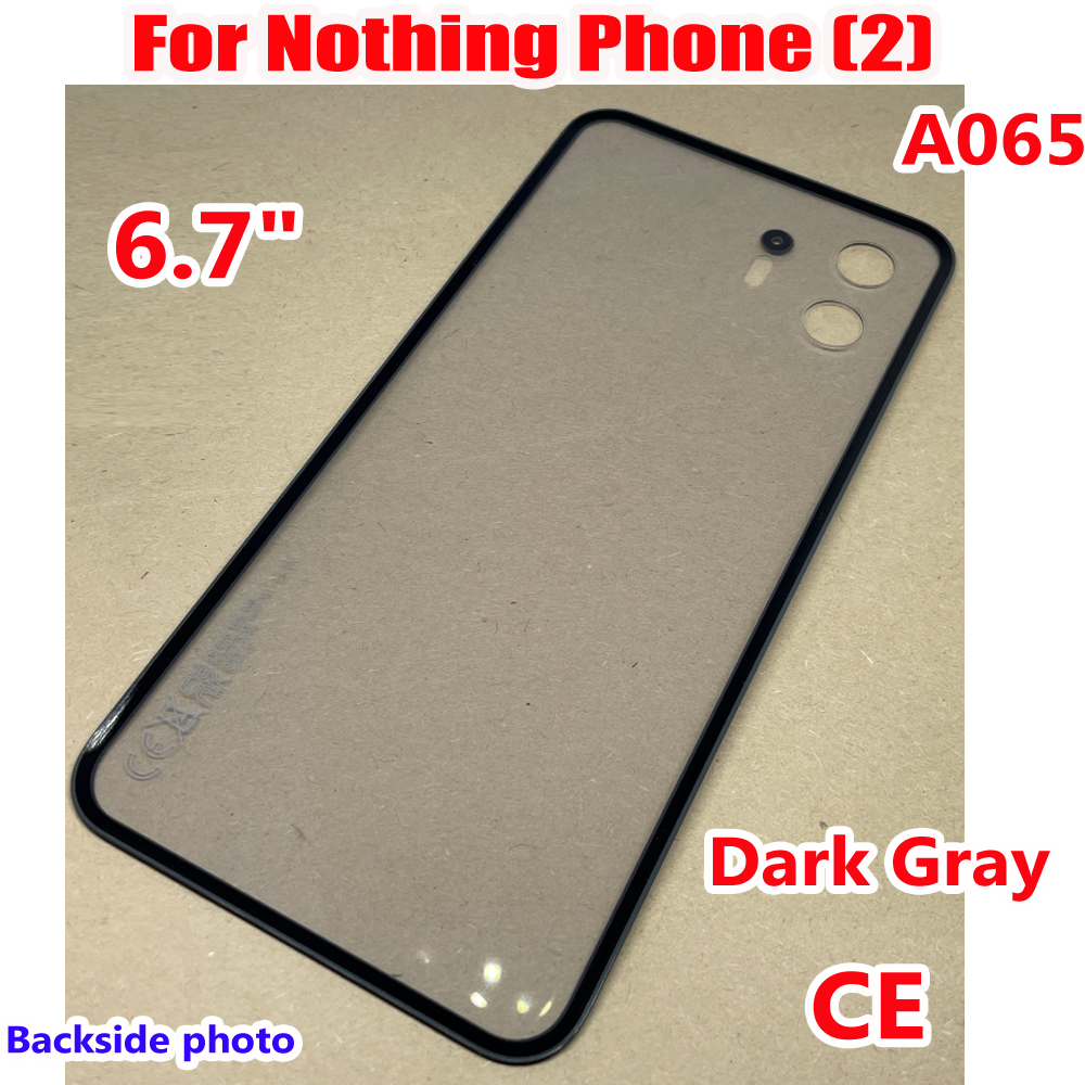 Original 6.7'' For Nothing Phone (2) Back Battery Cover Phone 2 A065 Housing Rear Case For Phone2 Glass Lid phone two Replace