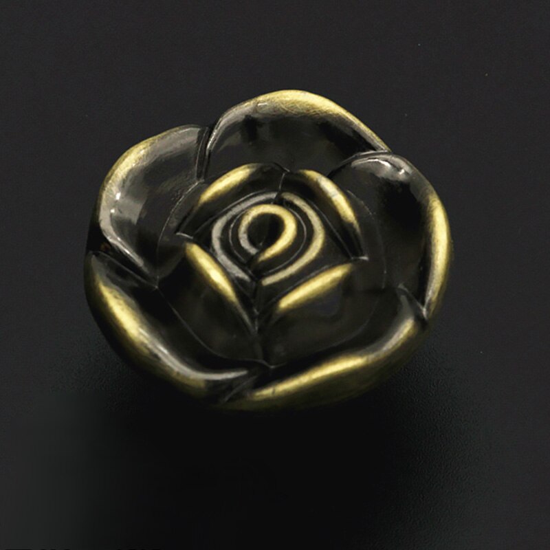 Vintage Roses Flower Shape Alloy Cabinets Knobs & Knobs Furniture Handles Door Knob Cabinet Drawer Pull Handle for Home Hardware: B
