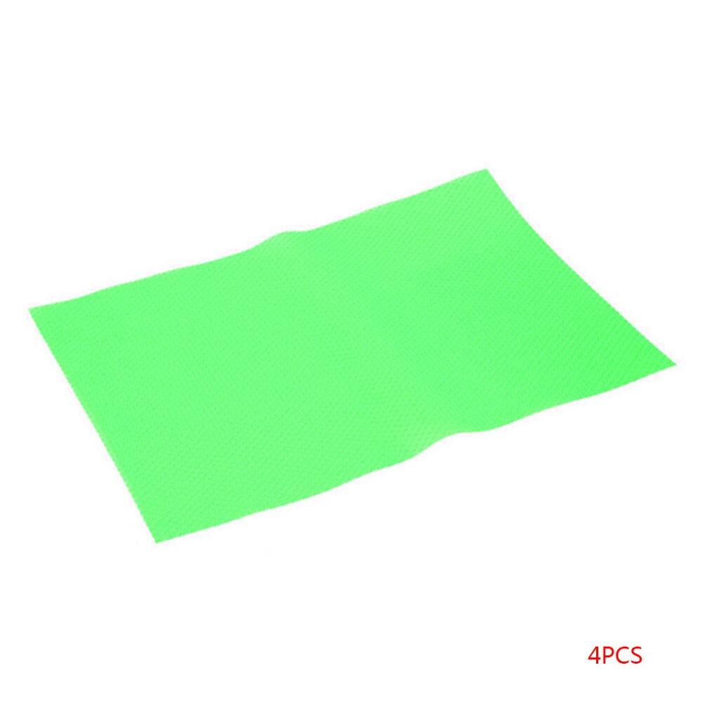 4 stuks/set koelkast waterdichte matten op maat gemaakte matten snijdbare koelkast antibacteriële antifouling pad keukentafel placemat: Groente