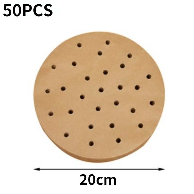 Friteuse à Air en Silicone réutilisable, accessoires, tampon isolant, outil de cuisson, disponible des deux côtés: C 20CM 50PCS