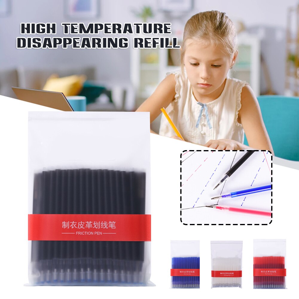100 Pieces Pen Refills Heat Erasable Fabric Marking for Sew Quilting Dressmaking Garment Cutting Stainless Steel H-best