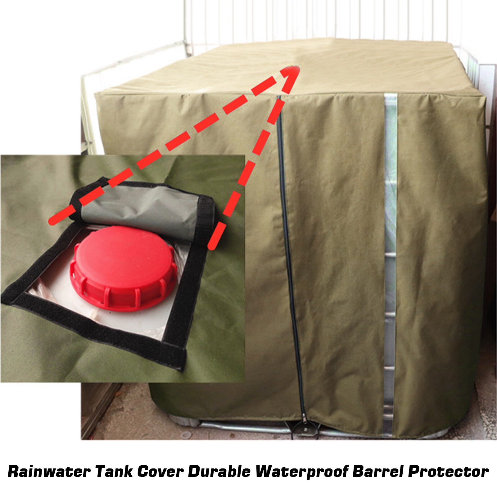 1000 Liters Dust Cover Of IBC Ton Drum Ton Bucket Rain Cover Dust Cover Rainwater Tank Cover IBC Waterproof And Dustproof Cover