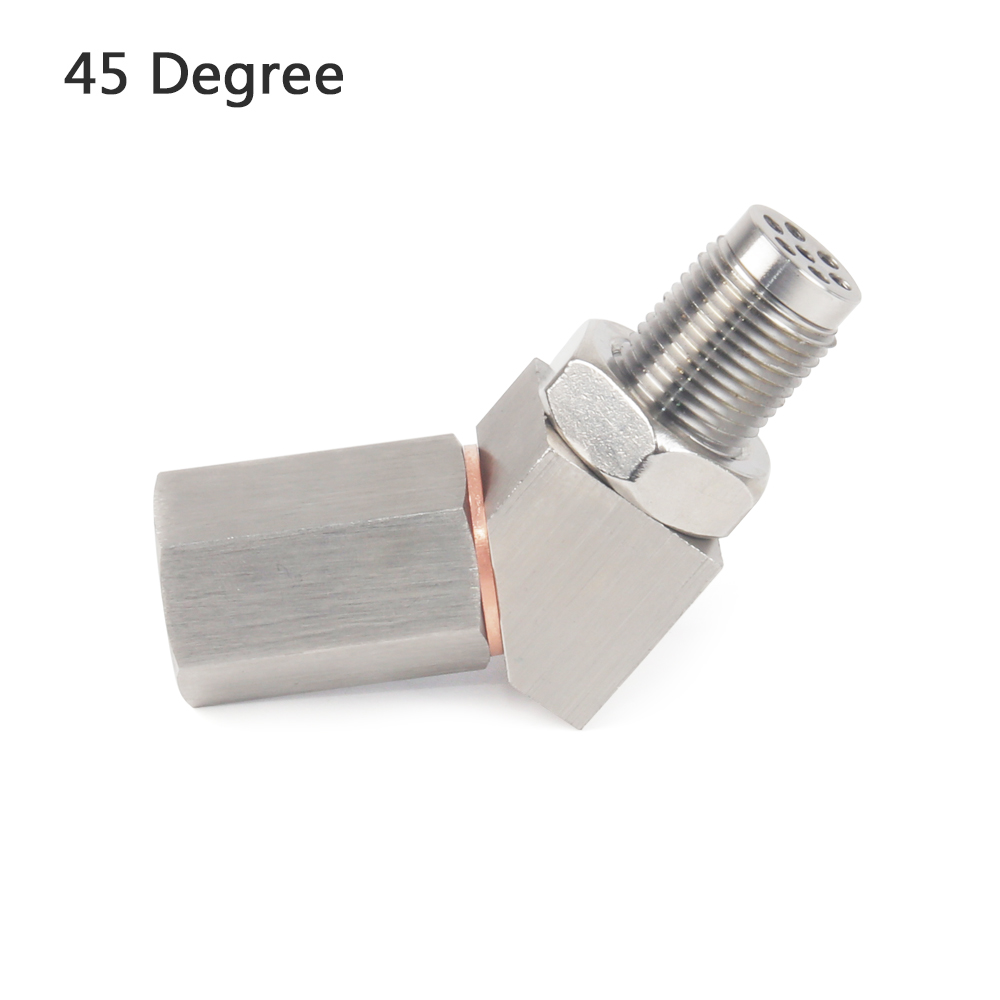 Universal 90 Degree or 45 Degree Oxygen Sensor Extender 02 Bung Extension Catalytic Converter O2 Oxygen Sensor Spacer: 45 Degree