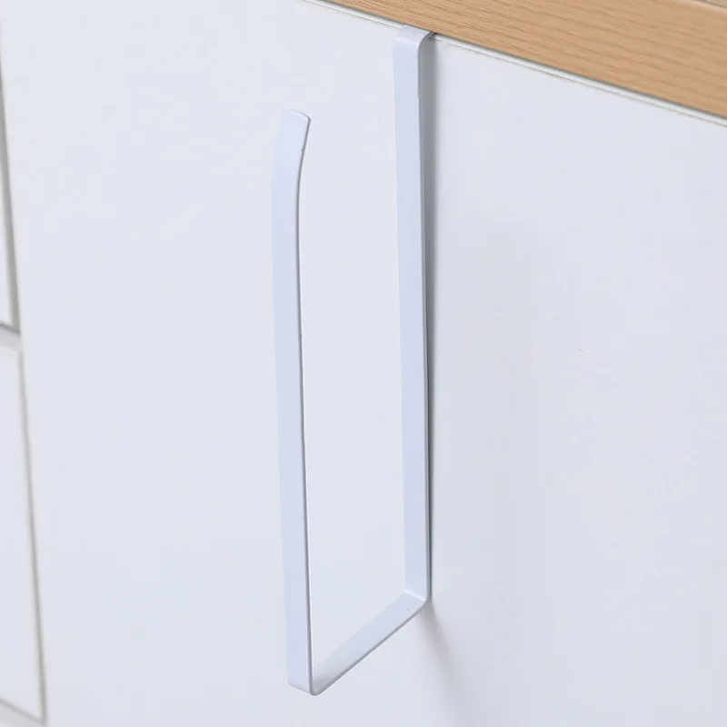 Deurkast Hangend papieren handdoekenrek Gratis ponsen Smeedijzeren kast Partitielaag Opbergrek Rolhouder: WHITE