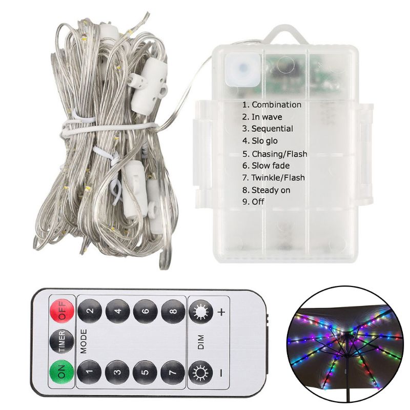 104 LED Umbrella Light Children's Tent Outdoor Decoration Fairy String Light with 8 Mode Push Button Switch: 4