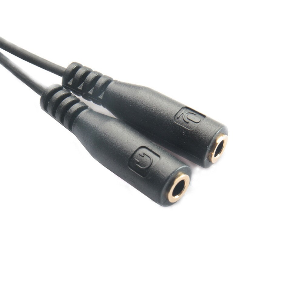 Audio Y Splitter Cable 3.5mm Stereo Audio Male to 2 Female Headset Mic Y Splitter Cable Adapter