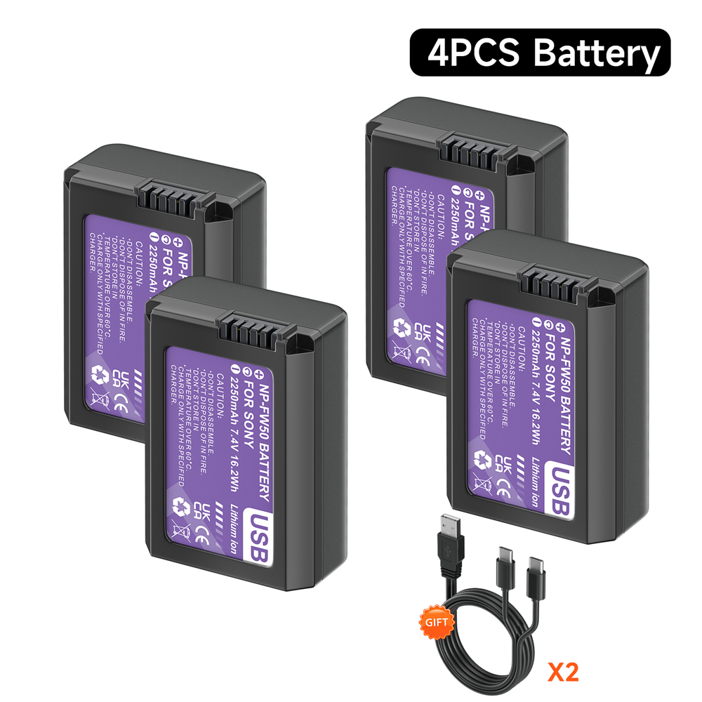 PALO tipo C NP-FW50 NPFW50 NP FW50 batería para Sony Alpha a6500 a6300 a6400 a6000 a6100 a5000 a3000 NEX-3 a7 7R a7R a7R II a7rii: Verde
