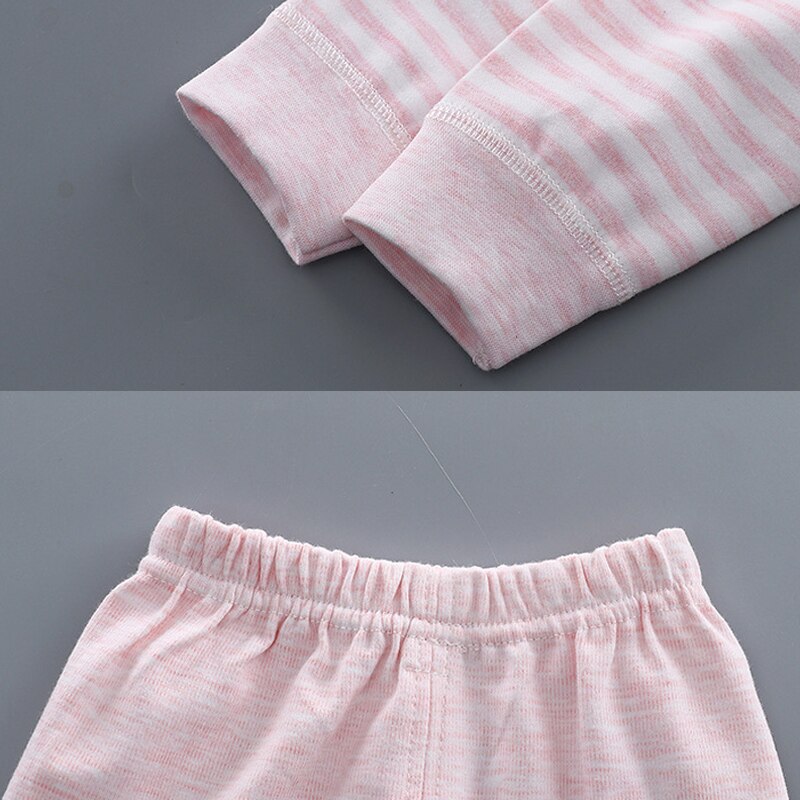 9-24M Baby Sleepwear Pajamas Set Baby Boys Girls Cotton Nightwear V Collar Sleep Set for Kids Pajamas
