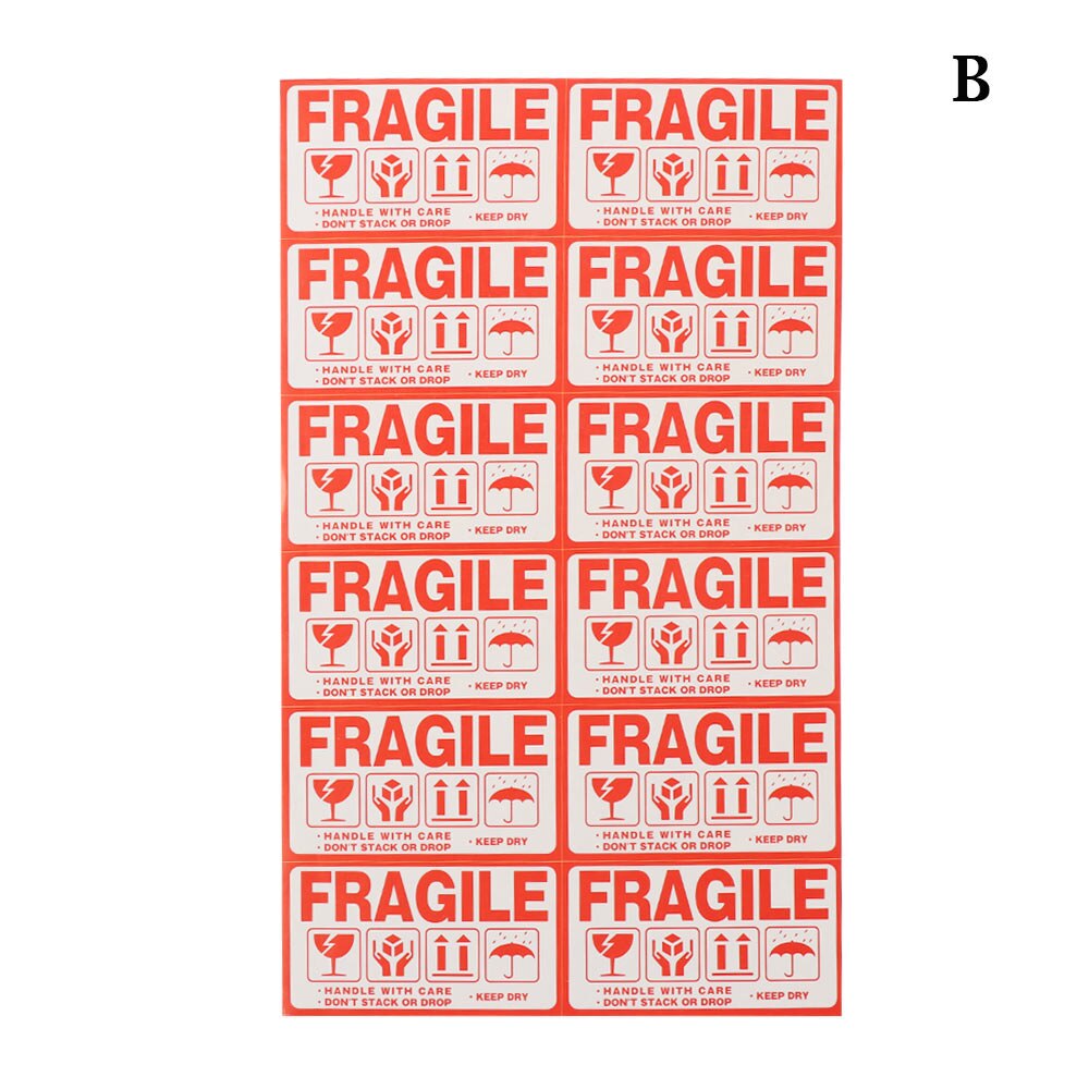 144 pz/lotto Utile fragile Etichetta di Avvertimento Adesivo 9x5 centimetri di Gestire con Etichetta di Cura di Mantenere caffè espresso di Trasporto di Imballaggio Marchio etichetta speciale: B