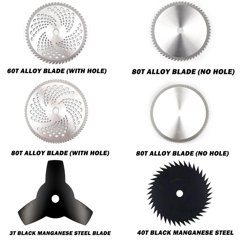 Durable Carbide Trimmer Blade 60T/80T/40T Lawn Mower Grass Eater Trimmer Head Brush Cutter Weeds Blade Knife Garden Tools