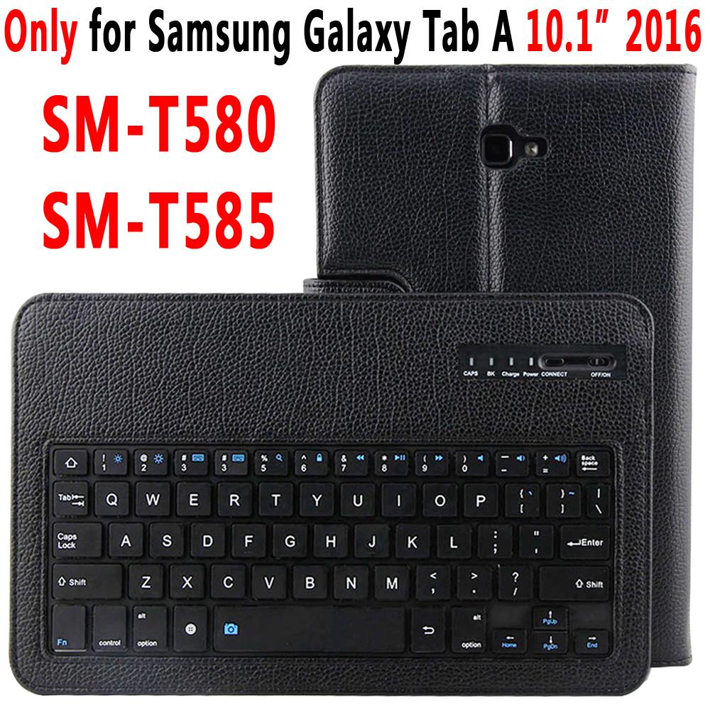 Bluetooth Keyboard Leather Case for Samsung Galaxy Tab A A6 10.1 10.5 T580 T585 SM-T580 SM-T585 Cover Funda