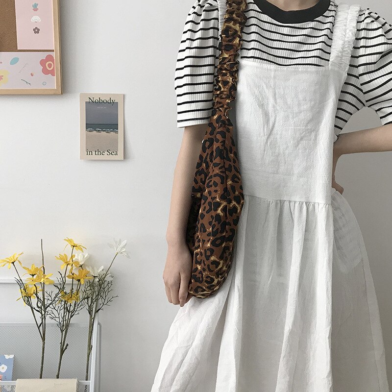 Torebki Damskie sac à bandoulière en coton imprimé léopard étudiant grande capacité sac à bandoulière décontracté sac à main de luxe pour femme