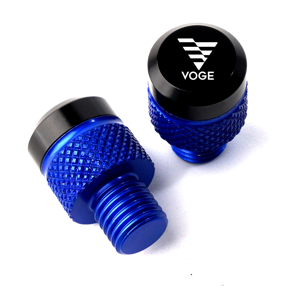CNC para Loncin Voge 900 DSX 525 Voge 500R 300RR 250RR 180RR 300AC espejos de motocicleta agujero tornillos tapas espejo agujero cubierta: Azul