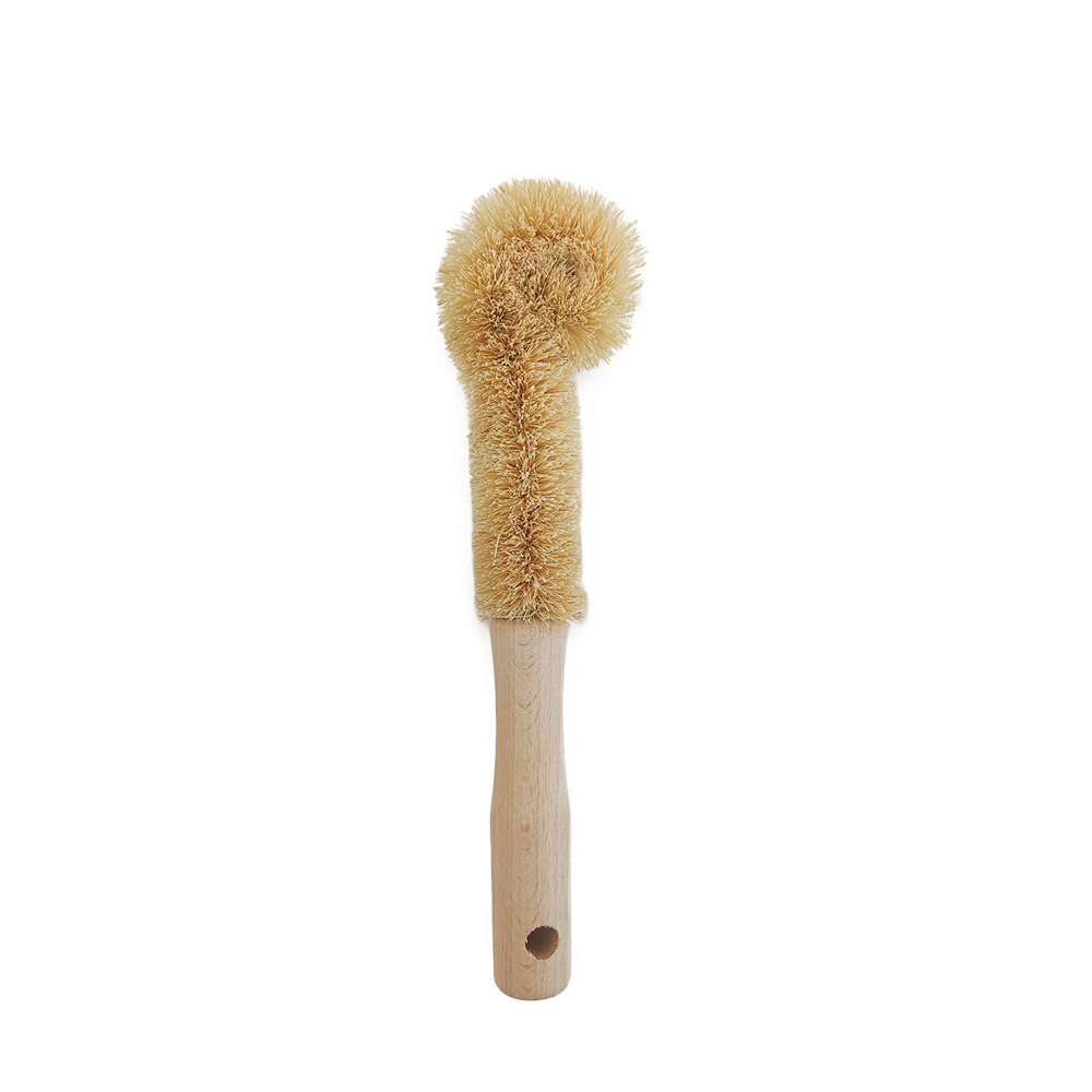 Coconut fiber Brown Kitchen Cleaning Brush Natural Coir Brush hemp fiber non-stick skillet brush dish washing bottle cleaner: Default Title