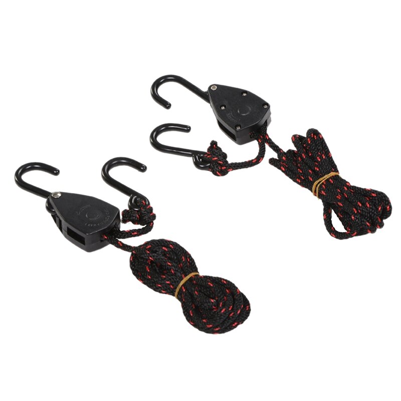 2 stuks katrolratels kajak en kano boot boeg en achtersteven touw slot vastzetriem 1/8 inch duty verstelbare touwhanger: Default Title