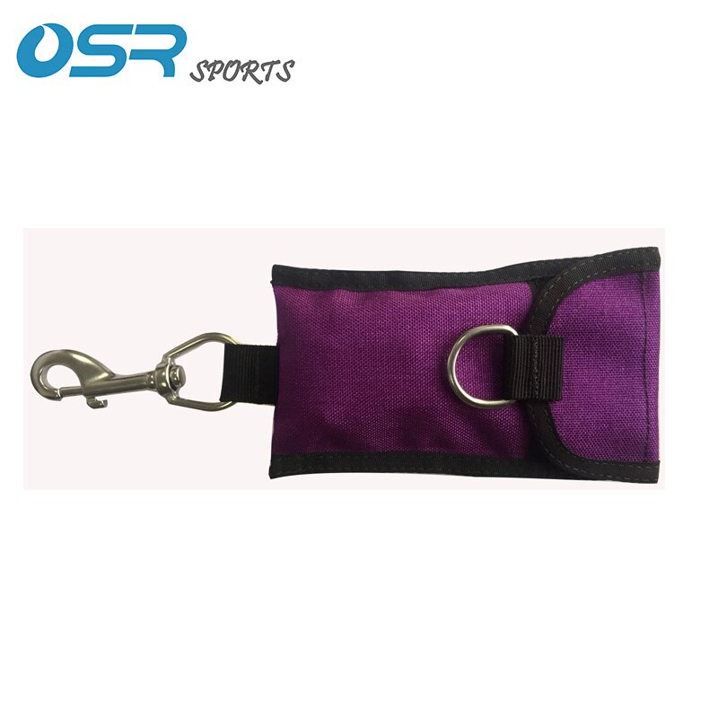 Scuba diving Trim single reef hook 316 Stainless Steel with outer pocket diving accessory: Purple