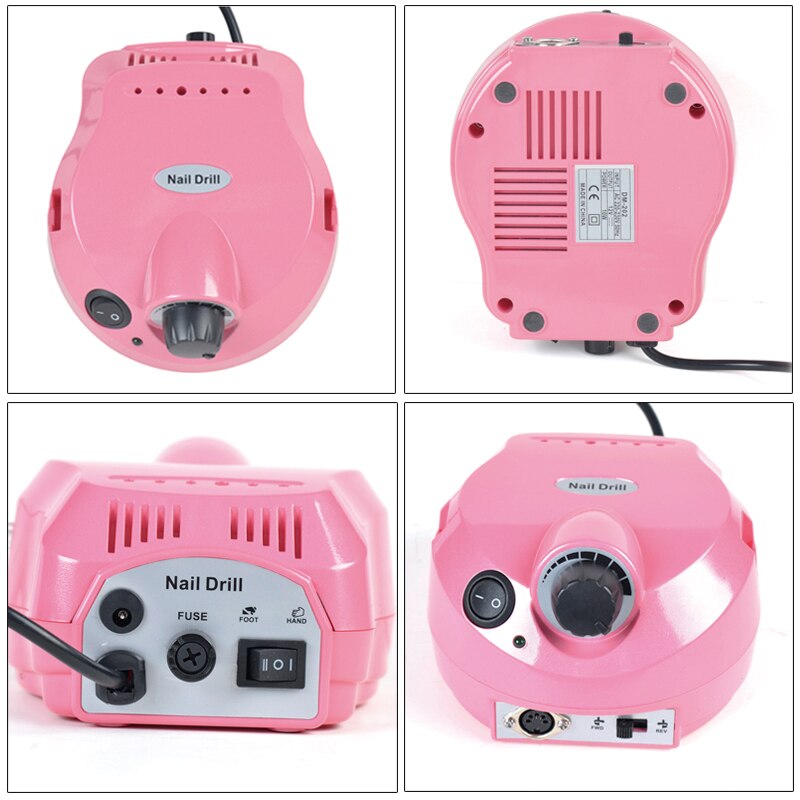 Elektrische Nail Boor 30000 Rpm Apparaat Voor Pedicure Kit Verwijder Art Polijstmachine Gel Met Boor Plaatsing Gat Tool Set 30000 Rpm