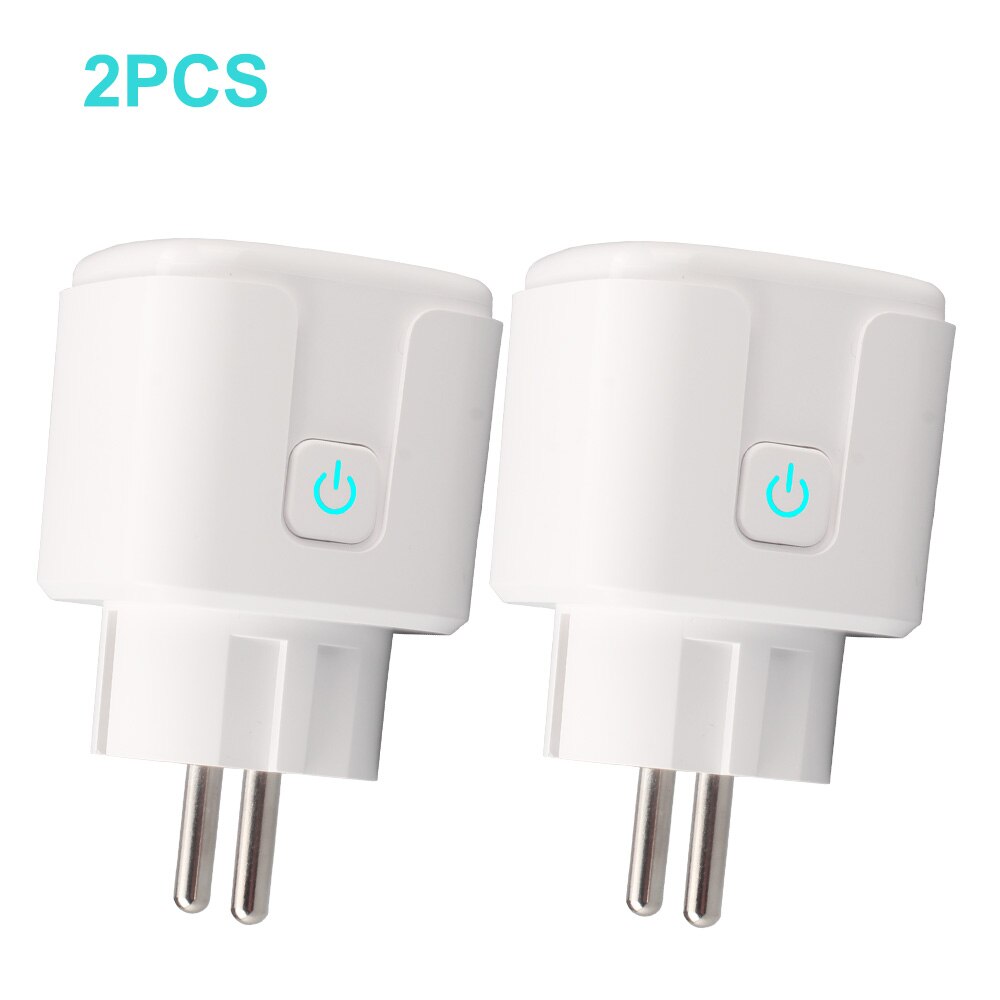 Smart Socket Wifi Plug EU 16A Wireless Power Outlet Tuya Remote Control Timer Alexa Plug Google Home IFTTT Switch Wi-fi Type E: 2PCS EU WIFI Socket