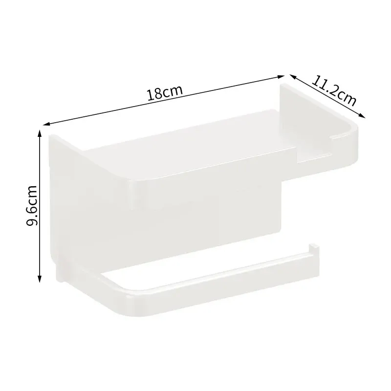 Toiletrolhouder Plastic opbergrek Keukenhanddoek Plaatsing van kruidenflessen Badkamer Muurrol papier Telefoonopslag: Rood