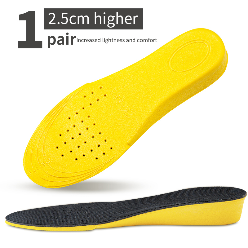Vrouwen Hoogte Toename Binnenzool Sjablonen Voor Voeten Memory Foam Wedge Inner Inserts Schoenen Vrouwelijke Verhoog Pad Groeiende Sole Inlegzolen: WHITE
