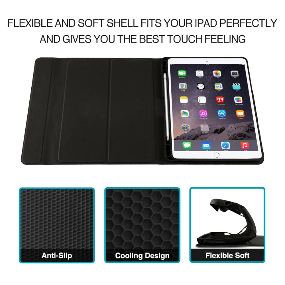 For iPad 9.7 5th 6th Gernation Case Keyboard For iPad For iPad Pro with Pencil Holder QWERTY AZERTY Bluetooth Keyboard