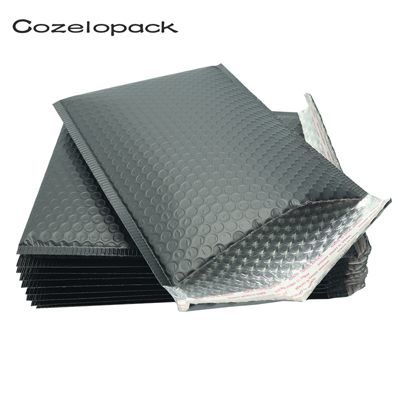 10PCS Schwarz Metallic Gepolsterte Mailer Porto Mailer Kleidung Schuhe Beutel Folie Blase Umschläge