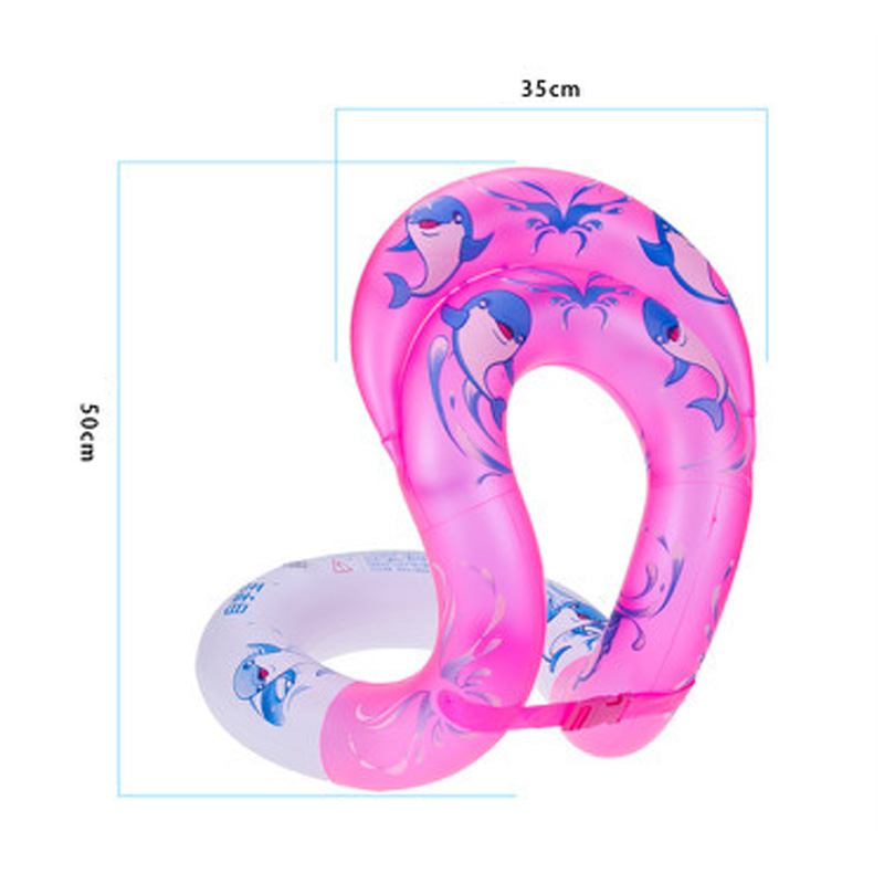 thickened double balloon learning swim collar self-study environmental pvc swim ring kids baby swim toys