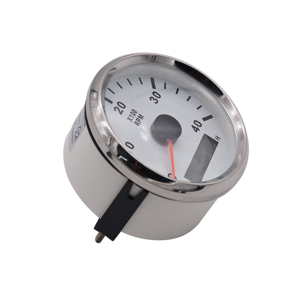 Tachymètre étanche pour bateau | 85mm rpm mètre avec sabot LCD 4000/6000/8000 RPM Tacho mètre avec rétro-éclairage rouge 12V 24V