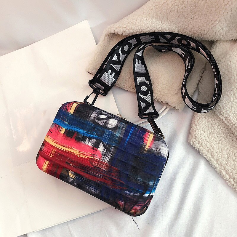 Personality Shoulder Clutch Mini Square Box Bag Cartoon Color Lovely Crossbody Bags Women Handbag Soft: 05