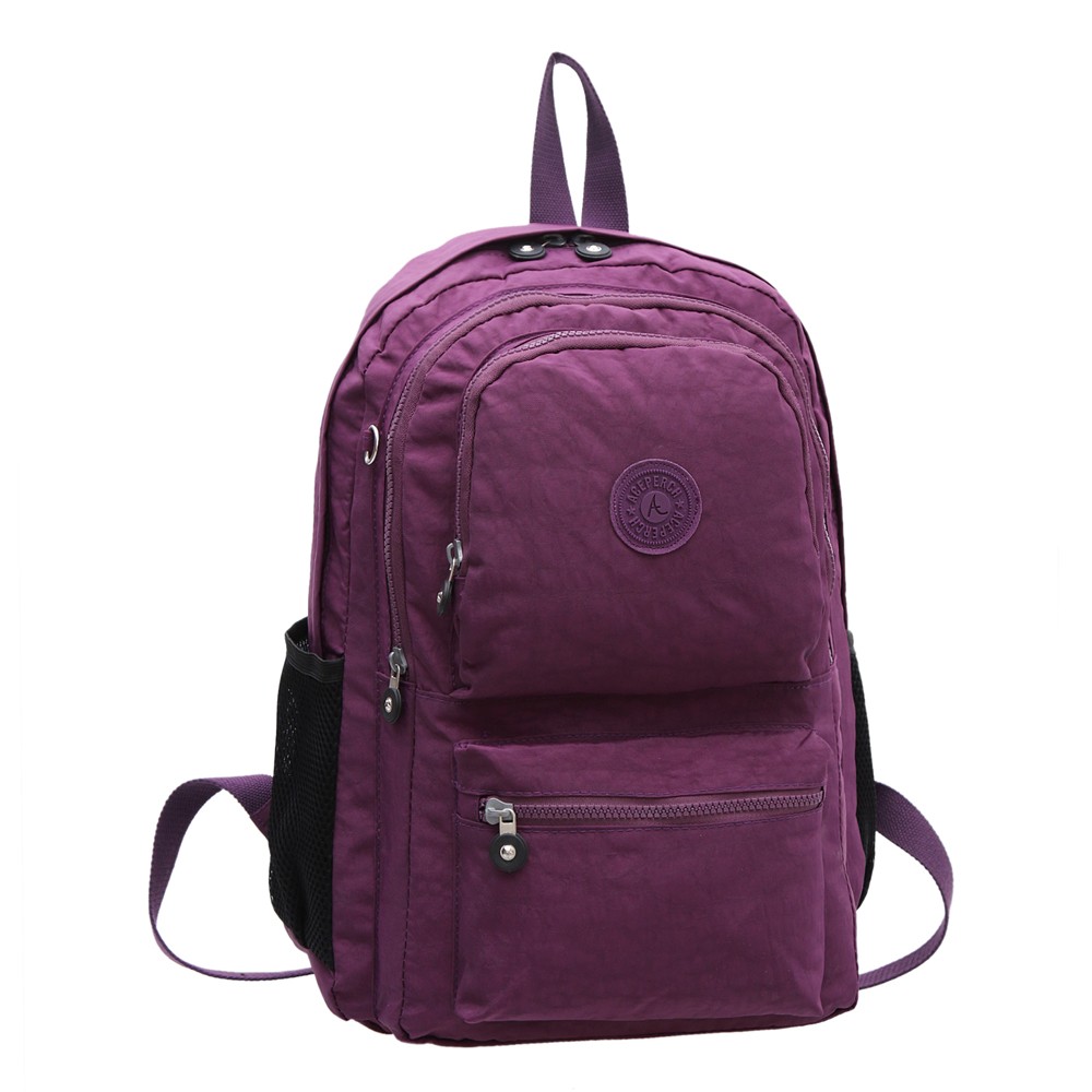 ACEPERCH Casual Laptop Backpack Women Travel Bags Multifunction Rucksack Waterproof Nylon School Backpacks For Teenagers: Purple