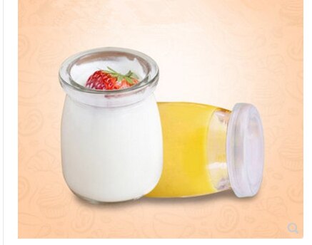 Glas Pudding flasche joghurt flasche mit deckel einweg tasse hause topf yaourt avec couvercle
