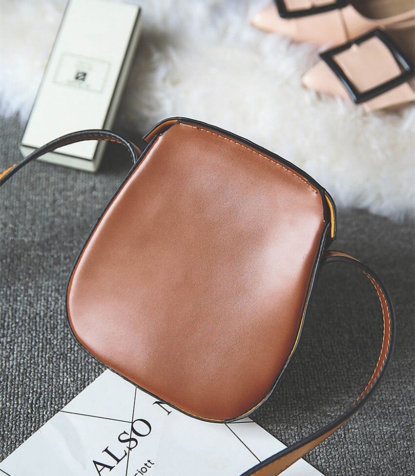 Wallike Moda Mini Forma da Concha Cluth Saco Crossbody Coreano Japão Estilo Lady Messenger Bag PU Couro Bolsas de Ombro Bolsa Diária