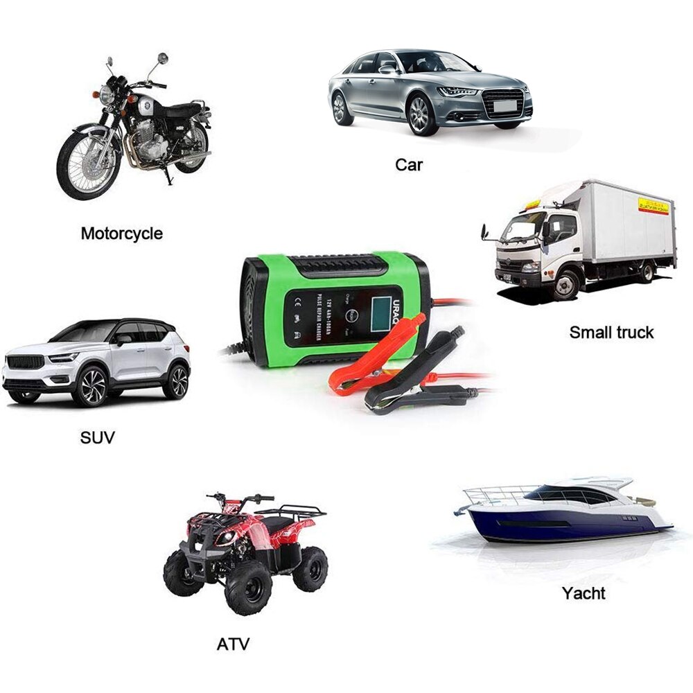 12 V 6A Car Intelligent Pulse Full Automatic Maintainer Wet Dry Leads Acid Car Jump Starter Emergency Starting Powers