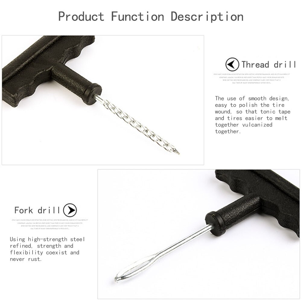 6-piece Car Tires Repair Tools Maintenance Tools Kit Car Motorcycle PVC Fast Tire Repair Tools