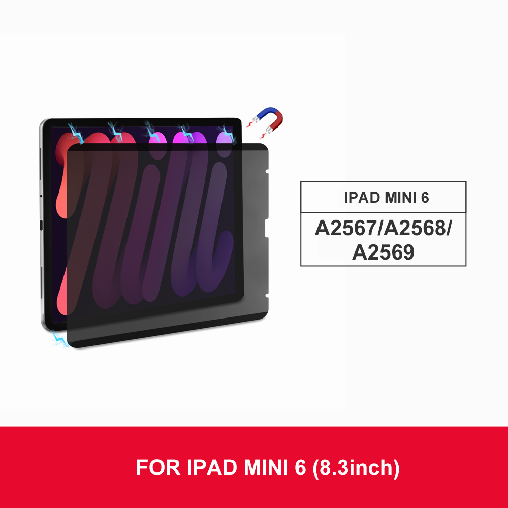 Pellicola salvaschermo magnetica per iPad mini 6 iPad pro 12 9 11 aria 4 10.2 7th 8th anti-spiare anti-sbirciare pellicola rimovibile: mini 6 2021