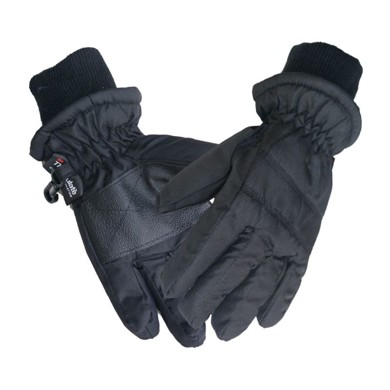 Enfants gants hiver Sports de plein air gants de Ski imperméable coupe-vent gants de sport: Black