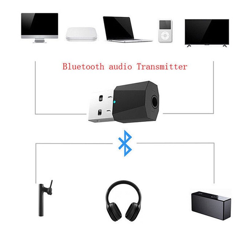 1 Pcs Usb Bluetooth O Zender & 1 Set Draadloze Microfoon Met Fm-zender