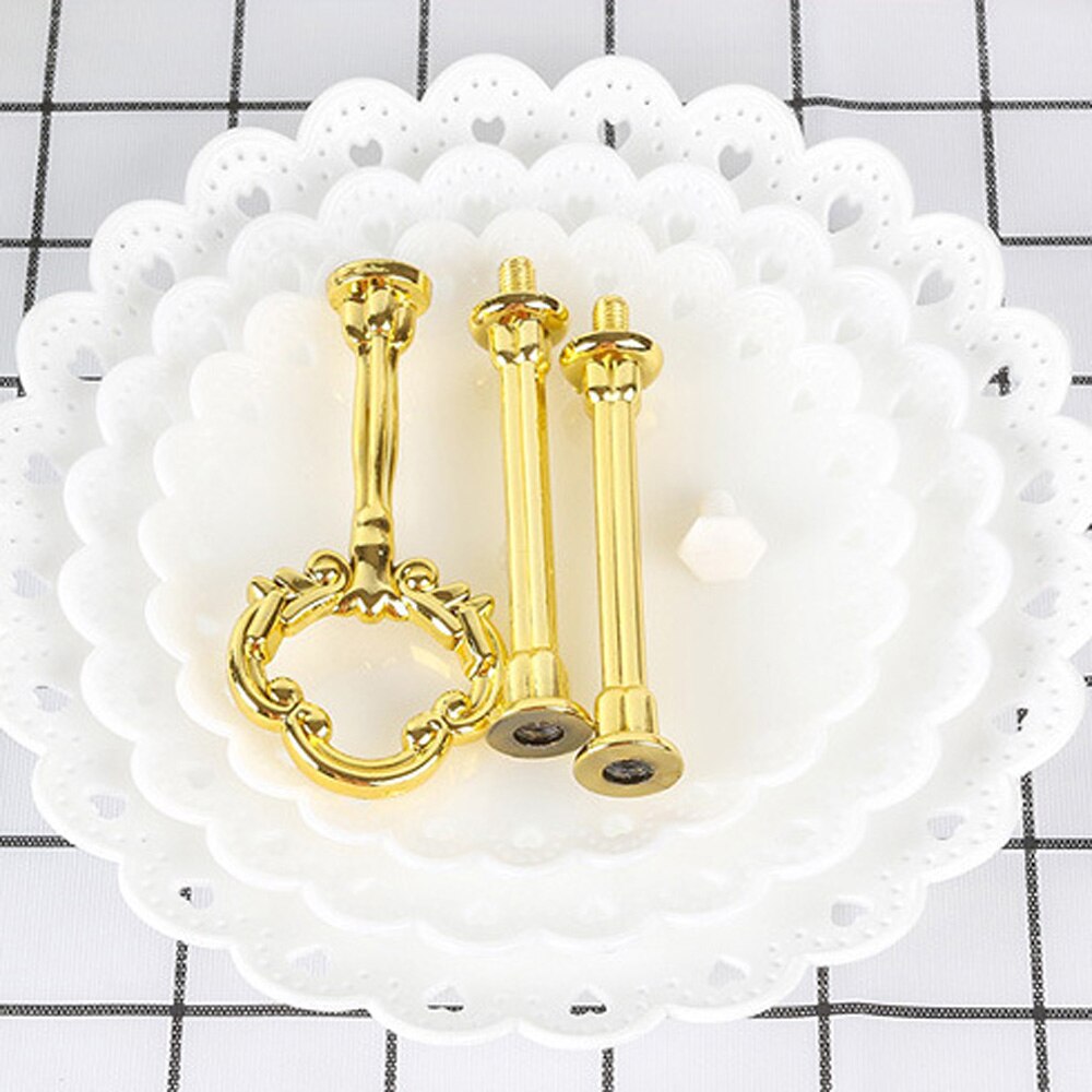 3-Tier Detachable Cake Stand European Style Dessert Cake Plate Stand Afternoon Tea Wedding Dessert Holder