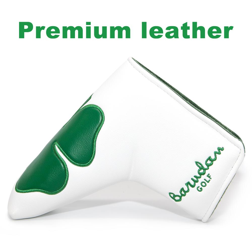 Golf Putter Cover,Golf Club Head Covers for Putter PU Leather Blade Putter Headcover with Magnetic Four-leaf Clover Series