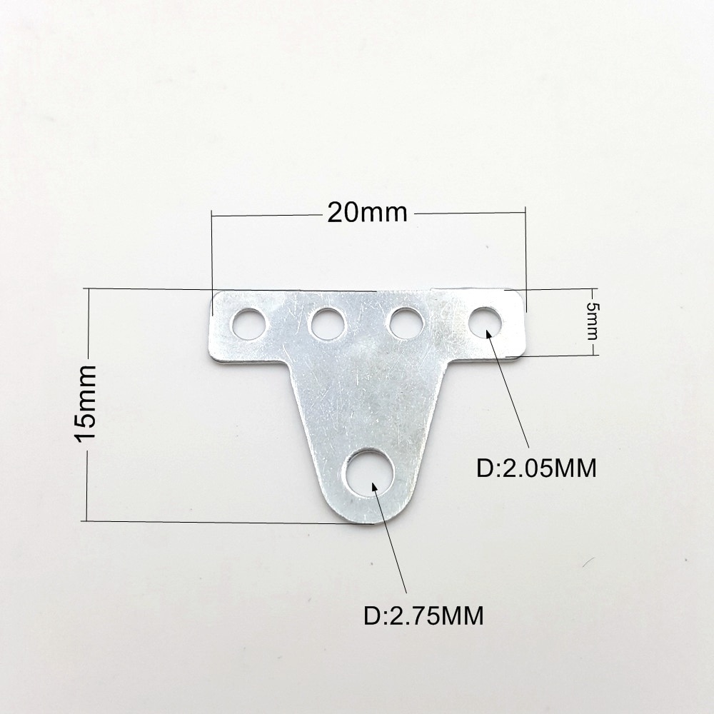 10PC/lot 20x15mm Corner Brackets Corner code Perforated shaft bracket for DIY model making